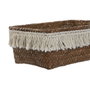 DKD Home Decor Set de 3 Cestas de Fibra Colección Flecos Decapé Natural
