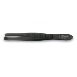 Tres Claveles Pinza de Depilar Cangrejo Negra 8 cm