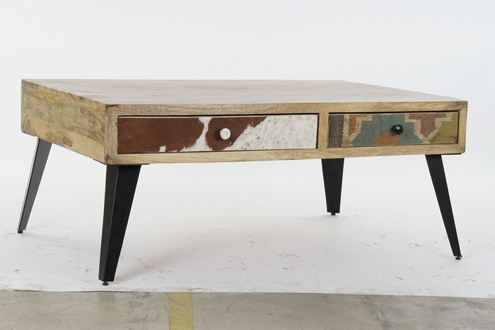 DKD Home Decor Mesa de Centro de Mango y Metal Marrón DKD Home Decor Mesa de Centro de Mango y Metal Marrón