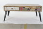 DKD Home Decor Mesa de Centro de Mango y Metal Marrón