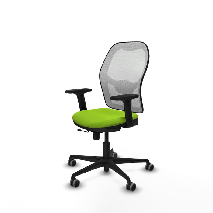 PIQUERAS Y CRESPO Silla de oficina Jorquera Pistacho/Blanco con mecanismo Sincro/Traslack