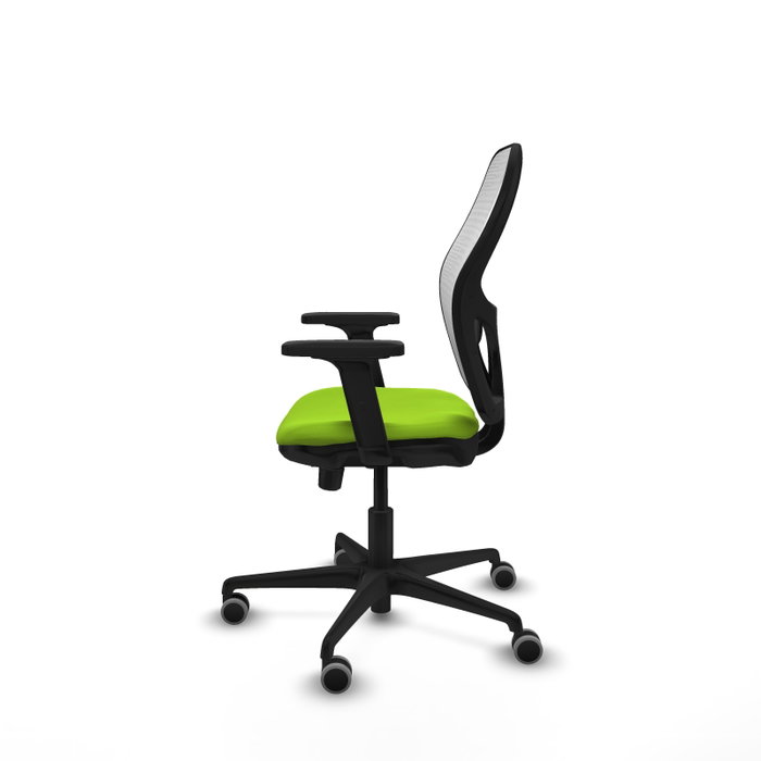 PIQUERAS Y CRESPO Silla de oficina Jorquera Pistacho/Blanco con mecanismo Sincro/Traslack