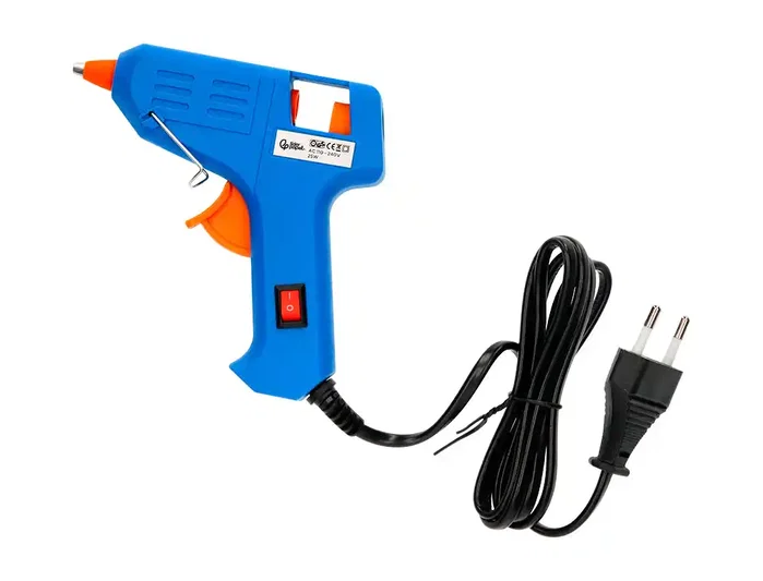 Liderpapel Pistola de Silicona Caliente Mini 25W con Gatillo Dispensador y 2 Barras de Repuesto 7mm