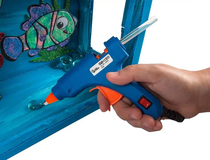 Liderpapel Pistola de Silicona Caliente Mini 25W con Gatillo Dispensador y 2 Barras de Repuesto 7mm