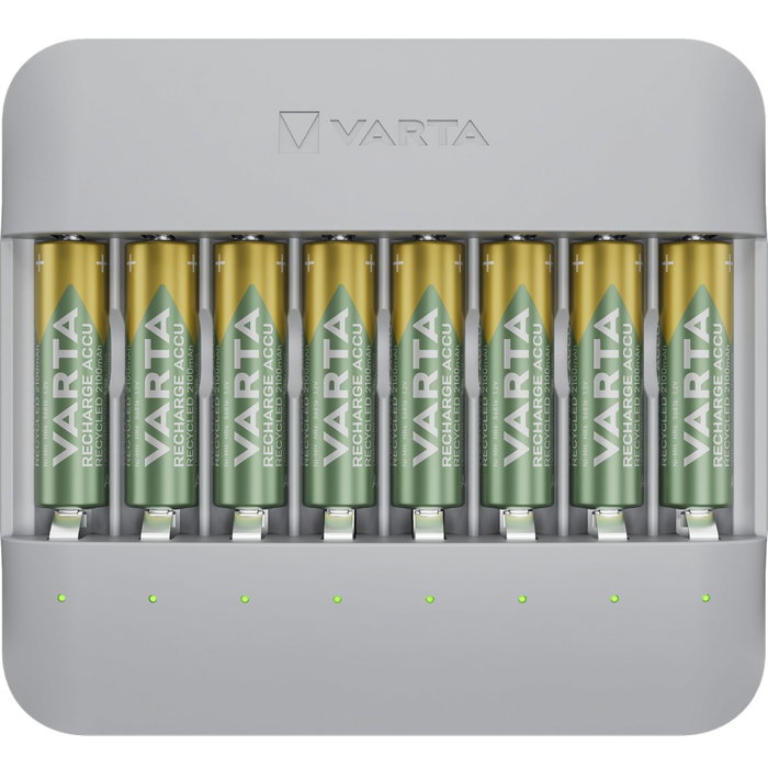 Varta Eco Charger Multi Recycled con 8 baterías AA 2100 mAh Varta Eco Charger Multi Recycled con 8 baterías AA 2100 mAh