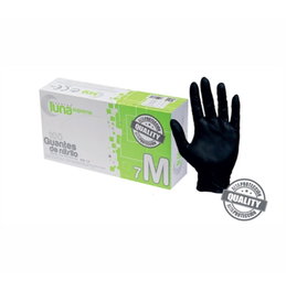 Varios Guante Examen Supreme Nitrilo Negro Alta Protección Talla M