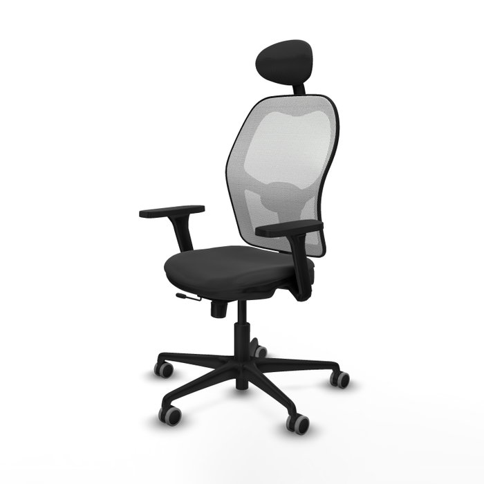 PIQUERAS Y CRESPO Silla de oficina Jorquera con mecanismo Sincro/Traslack, Gris oscuro y Blanco PIQUERAS Y CRESPO Silla de oficina Jorquera con mecanismo Sincro/Traslack, Gris oscuro y Blanco