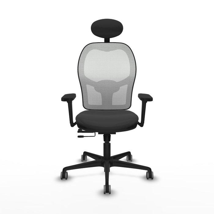 PIQUERAS Y CRESPO Silla de oficina Jorquera con mecanismo Sincro/Traslack, Gris oscuro y Blanco PIQUERAS Y CRESPO Silla de oficina Jorquera con mecanismo Sincro/Traslack, Gris oscuro y Blanco