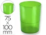 Q-connect Cubilete portalapices verde translucido plastico diametro 75 mm alto 100 mm