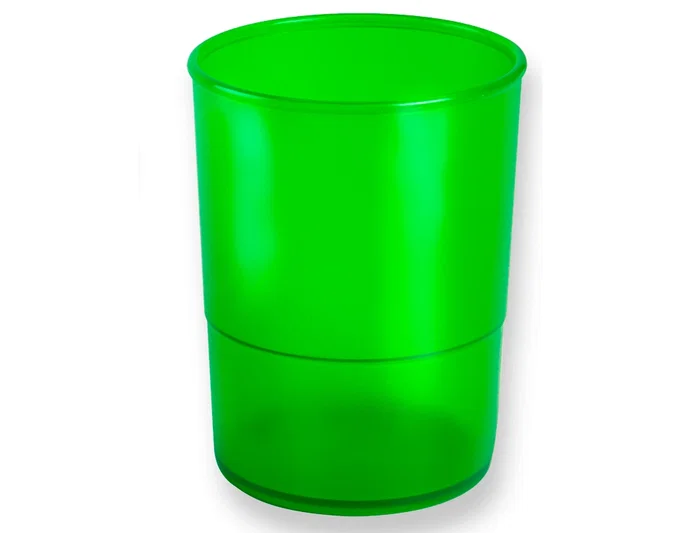 Q-connect Cubilete portalapices verde translucido plastico diametro 75 mm alto 100 mm