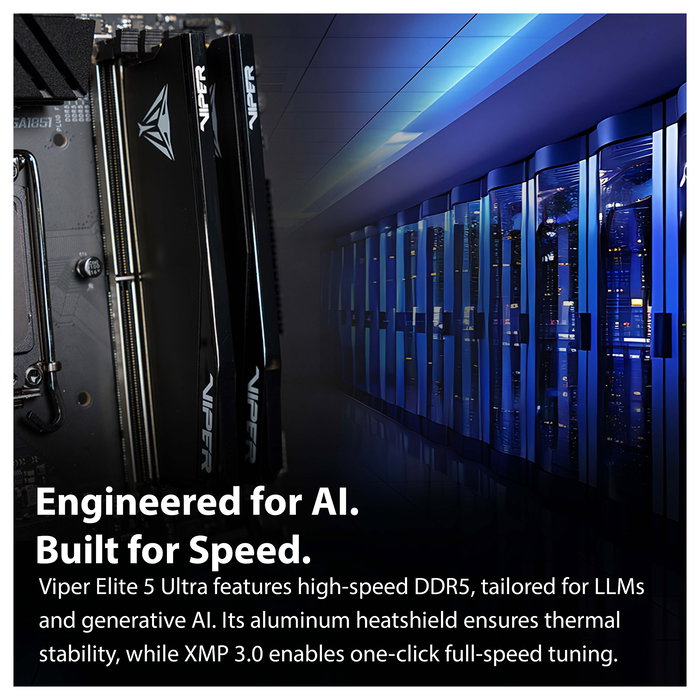 Patriot Viper Elite 5 Ultra RGB VEUR532G6028K - Kit Memoria RAM 32GB (2x16GB) DDR5 6000MT/s CL28 - XMP 3.0 & AMD EXPO
