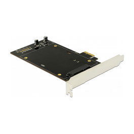 DeLOCK PCI Express x1 Karte para 2 x SATA HDD / SSD, PCIe 2.0, Interno, Negro