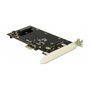 DeLOCK PCI Express x1 Karte para 2 x SATA HDD / SSD, PCIe 2.0, Interno, Negro