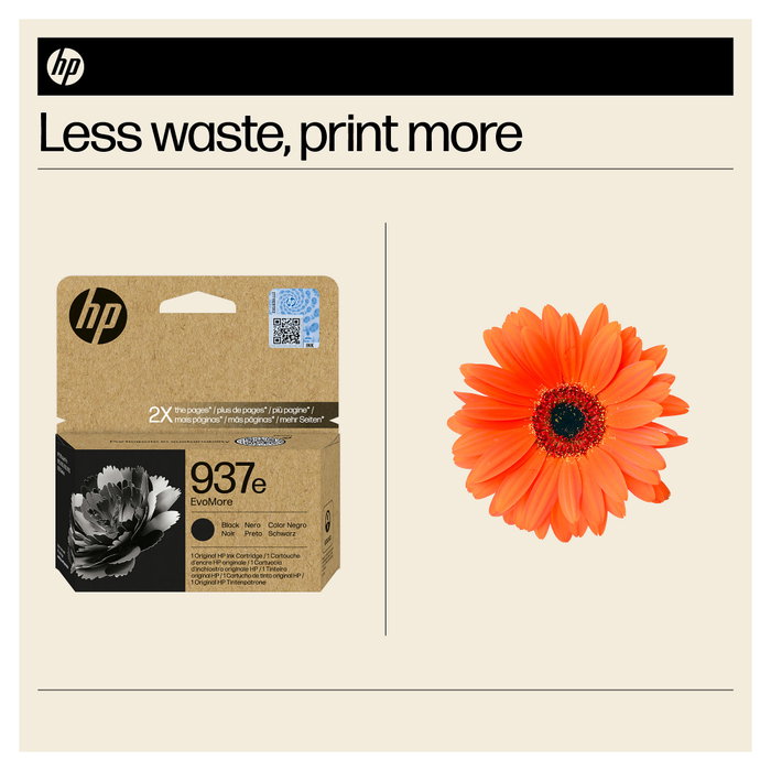 HP Cartucho de tinta original 938 EvoMore Black HP Cartucho de tinta original 938 EvoMore Black