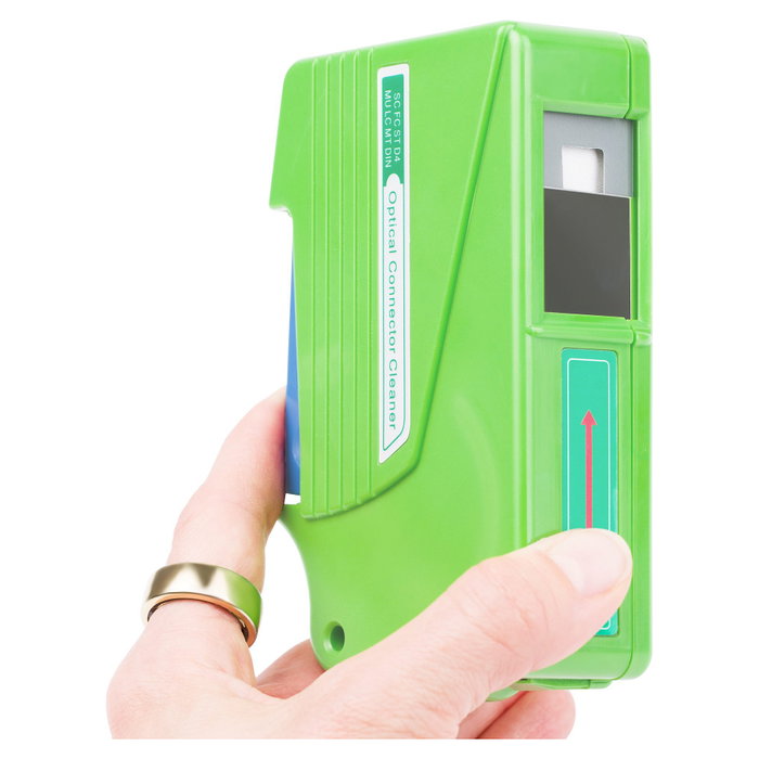 StarTech Limpiador de Fibra Óptica para Conectores LC/SC/ST/FC - Kit de Limpieza de Cable FOCLEANER (Azul/Verde)