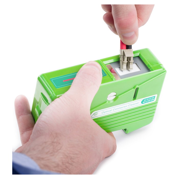 StarTech Limpiador de Fibra Óptica para Conectores LC/SC/ST/FC - Kit de Limpieza de Cable FOCLEANER (Azul/Verde)