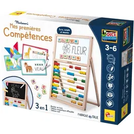 Lisciani Giochi Caballete Mis Primeras Habilidades Montessori Tablero Doble Cara Letras Números Magnéticos LIS8008324110766