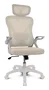 Drift DRAIR35 Silla Gaming Ergonómica con Respaldo de Malla, Reclinable 90-120°, Reposabrazos, Blanco y Beige, para Videojuegos y Oficina, Soporta 120 kg
