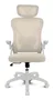 Drift DRAIR35 Silla Gaming Ergonómica con Respaldo de Malla, Reclinable 90-120°, Reposabrazos, Blanco y Beige, para Videojuegos y Oficina, Soporta 120 kg