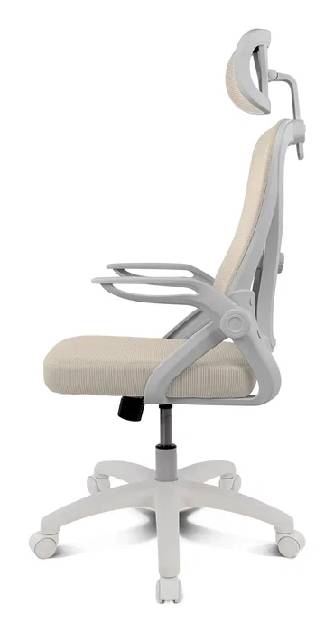 Drift DRAIR35 Silla Gaming Ergonómica con Respaldo de Malla, Reclinable 90-120°, Reposabrazos, Blanco y Beige, para Videojuegos y Oficina, Soporta 120 kg