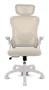 Drift DRAIR35 Silla Gaming Ergonómica con Respaldo de Malla, Reclinable 90-120°, Reposabrazos, Blanco y Beige, para Videojuegos y Oficina, Soporta 120 kg