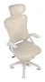 Drift DRAIR35 Silla Gaming Ergonómica con Respaldo de Malla, Reclinable 90-120°, Reposabrazos, Blanco y Beige, para Videojuegos y Oficina, Soporta 120 kg