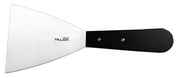 TALOX Espátula de cocina de acero inoxidable de 90 mm con mango Wenge TALOX Espátula de cocina de acero inoxidable de 90 mm con mango Wenge