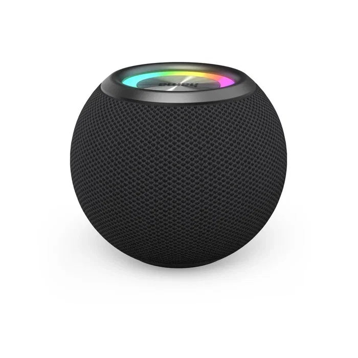 Hama 00188237 Altavoz Bluetooth Portátil, 5W, Negro, con TWS, Carga USB-C, 10h Autonomía, Manos Libres, Conexión AUX/USB/microSD, Diseño Esférico con Asa