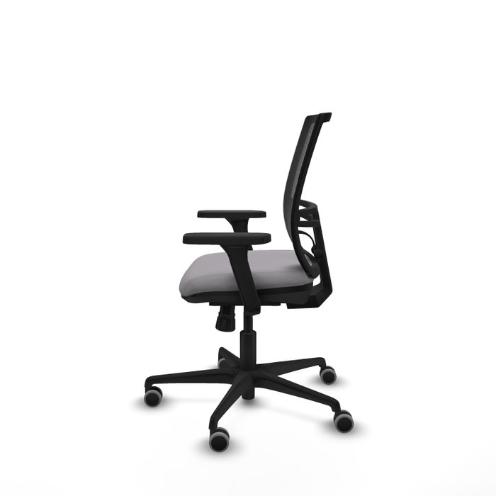 PIQUERAS Y CRESPO Silla de oficina Yunquera con Mecanismo Sincro, Gris y Negro