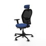 PIQUERAS Y CRESPO Silla de oficina Jorquera con mecanismo Sincro/Traslack, Azul marino y Negro