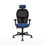 PIQUERAS Y CRESPO Silla de oficina Jorquera con mecanismo Sincro/Traslack, Azul marino y Negro