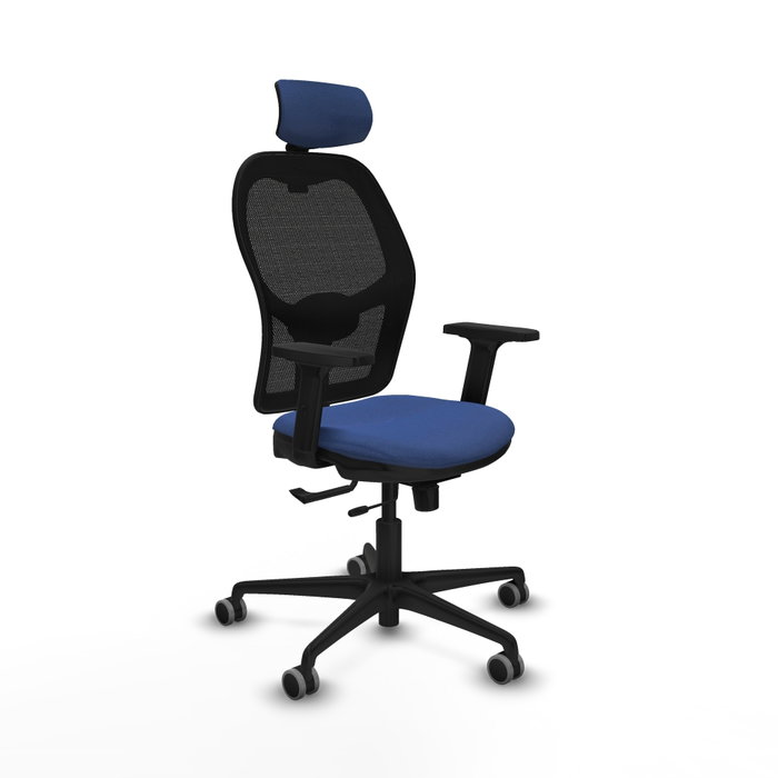 PIQUERAS Y CRESPO Silla de oficina Jorquera con mecanismo Sincro/Traslack, Azul marino y Negro PIQUERAS Y CRESPO Silla de oficina Jorquera con mecanismo Sincro/Traslack, Azul marino y Negro