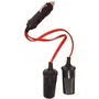 Htc Equipement HTC3513765118844 Toma de mechero doble 12/24V con LED 10A y cable rojo de 20cm
