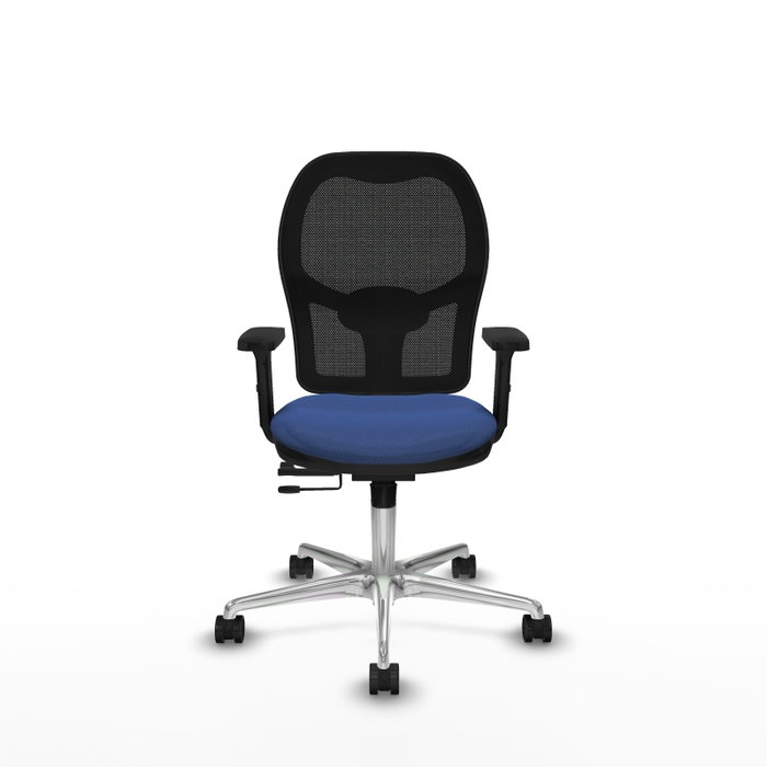 PIQUERAS Y CRESPO Silla de oficina Jorquera con mecanismo Sincro/Traslack Azul marino y Negro