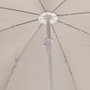 Outfit Sombrilla de Playa Gris Claro, Diámetro 180 cm, Protección UV 50, Poliéster 190T, Tubo de Metal Estable