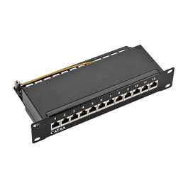 LogiLink Patchpannel 10" 12 Port Cat6A STP negro