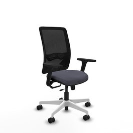 PIQUERAS Y CRESPO Silla de oficina Zulema Gris oscuro y Negro