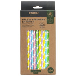 Cook Concept Juego De 50 Pajitas Fantasía Papel