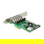 DeLOCK 89377 Tarjeta PCI Express Interna con 7 Puertos USB 3.2 Gen 1 y 1 Puerto SATA, Velocidad 5 Gbit/s, para Windows y Linux