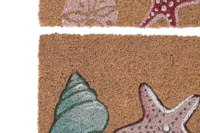 DKD Home Decor Felpudo Mediterraneo Multicolor 40 x 60 cm (6 Unidades) Fibra Coco Goma