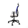 PIQUERAS Y CRESPO Silla de oficina Motilla con mecanismo Sincro/Traslack Azul y Blanco