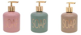DKD Home Decor Dosificador de Cristal y ABS 450ml Surtido de 3 Colores