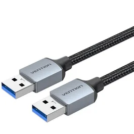 Vention CTSHF Cable USB 3.0 Tipo A Macho a Macho, 5 Gbps, 2A, 1 Metro, Cubierta de Algodón, Color Negro