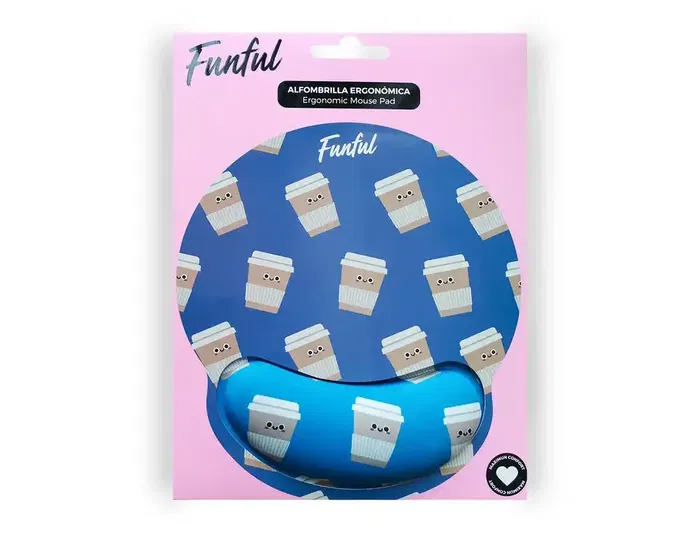 Wondee Alfombrilla de ratón ergonómica de gel funful, antideslizante, 250x230 mm