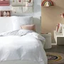 Today Juego de cama 123318 1 persona 140x200 cm Gasa de algodón lisa Tiza