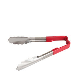 VOLLRATH PUJADAS Pinza Buffet Mono Roja, 15 cm - Acero Inoxidable de una pieza para servicio y exposición