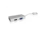 Approx appC37 - Adaptador DisplayPort a VGA + HDMI + DVI 3 en 1, Blanco, Resolución 4K 4096x2160@30Hz, para MacBook Pro/Air, Monitores, Proyectores