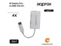 Approx appC37 - Adaptador DisplayPort a VGA + HDMI + DVI 3 en 1, Blanco, Resolución 4K 4096x2160@30Hz, para MacBook Pro/Air, Monitores, Proyectores