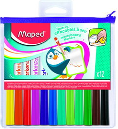 Marcador Pizarra Maped Marker Peps Fun Color Estuche De 12