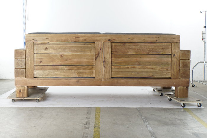 DKD Home Decor Sofá Alpino Gris Natural 224 x 95 x 82 cm DKD Home Decor Sofá Alpino Gris Natural 224 x 95 x 82 cm
